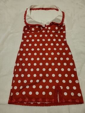 Sugar Thrillz Red Polka Dot Mini Halter Dress